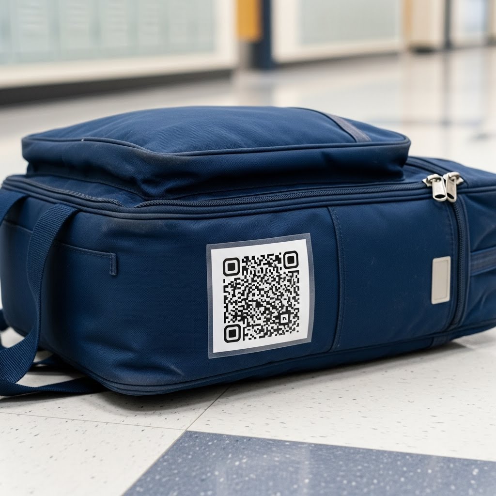 Abandoned Backpack with QR